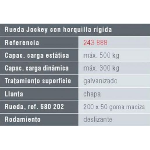 Rueda jockey 60mm alko Ref:243888