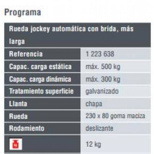 RUEDA JOCKEY ALKO 60mm AUTOMATICA LARGA 1223638