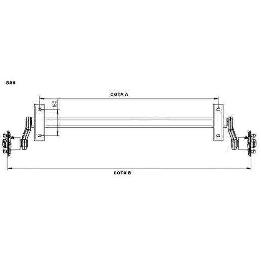 Eje S/F 1050 kg ESTANCO. MERCEDES