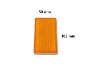 Refletante rectangular naranja. Catadiptrico adhesivo mbar 04027 (102X50)
