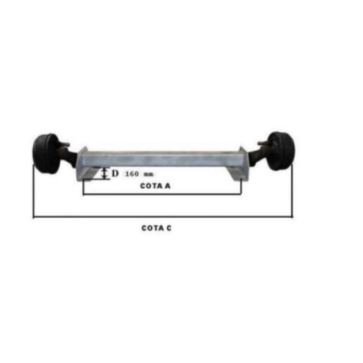 Eje C/F 1150 KG PINTADO SEAT