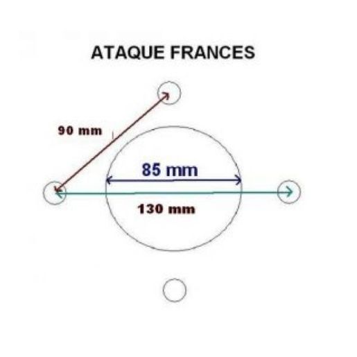 llanta 4.00x13 FRANCES 380162 CENTRADA ET0 4x130