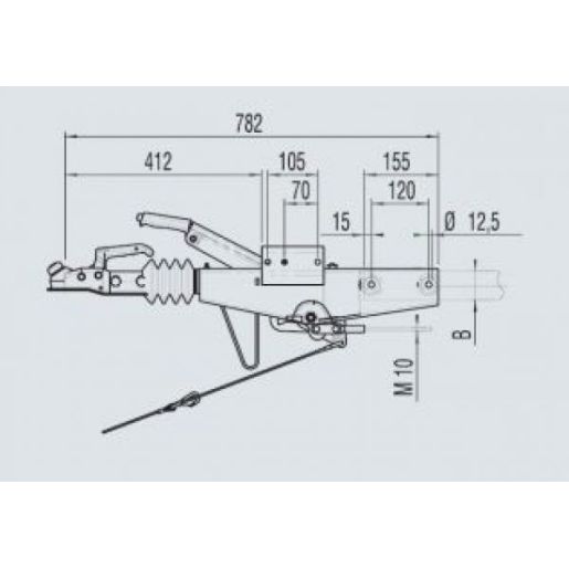 Enganche de inercia Alko cuadrado de 60mm 690063