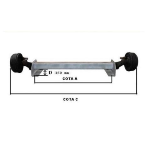 Eje C/F 1150 KG GALVA MD