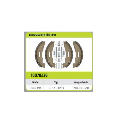 Zapatas compatible BPW 170x40S 1704-7 RASK 100702