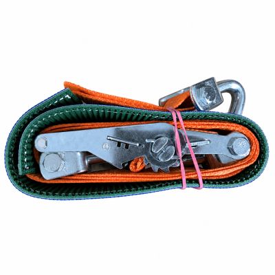 2-piece wheel lashing strap with grip tube  50mm x
