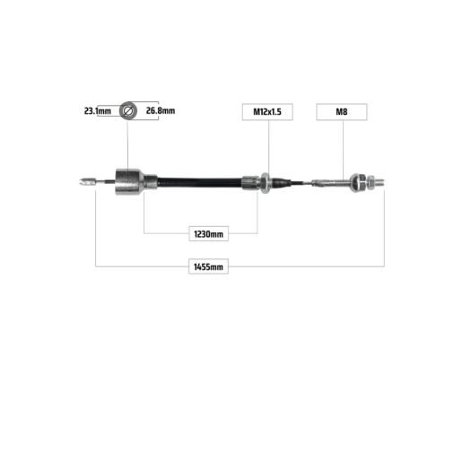 CABLE DE FRENO COMPATIBLE BPW 1230/1455 10029770