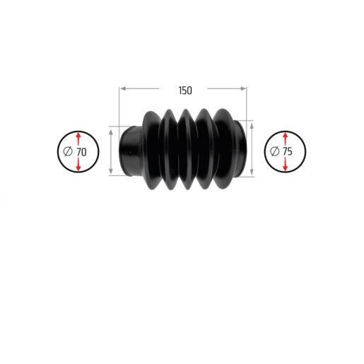 Fuelle guardapolvo para knott 70/75mm 10018261
