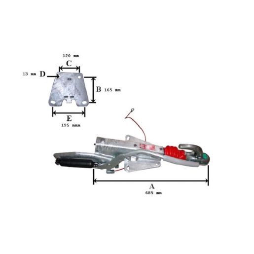 Enganche inercia KNOTT en V 2000Kg 501120AV 290006