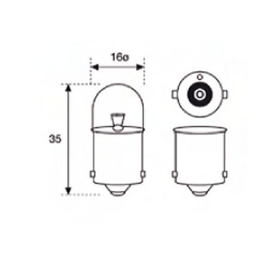 BOMBILLA DE 1 POLO 12V-R5W 2607015