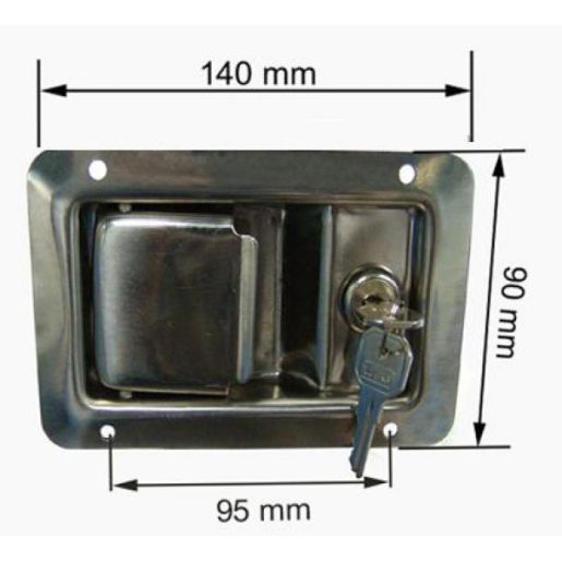Cierre d.bodega inox 140mm / 190036