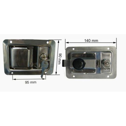 Cierre d.bodega inox 140mm / 190036
