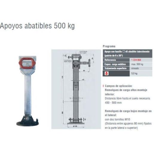 pata con husillo 410/590 500kg 1224068